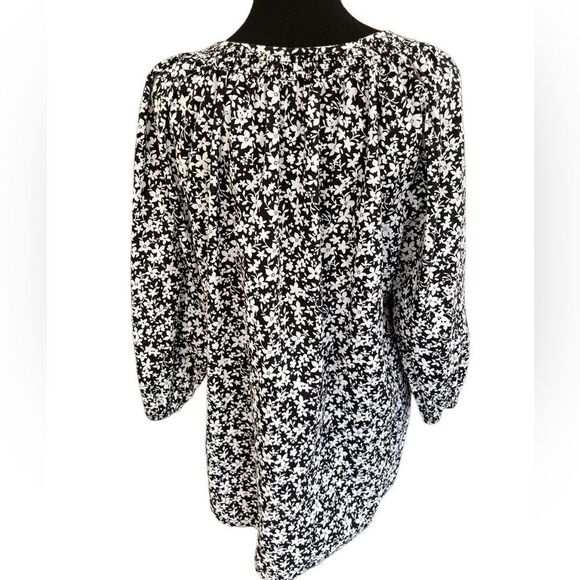 The Nines by HATCH Maternity Blouse black/white floral top , 100% cotton - Picture 5 of 10